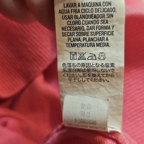 Old Navy Pink Sweater Size Large Cotton Long Sleeve Letter L Graphic - Picture 4 of 13